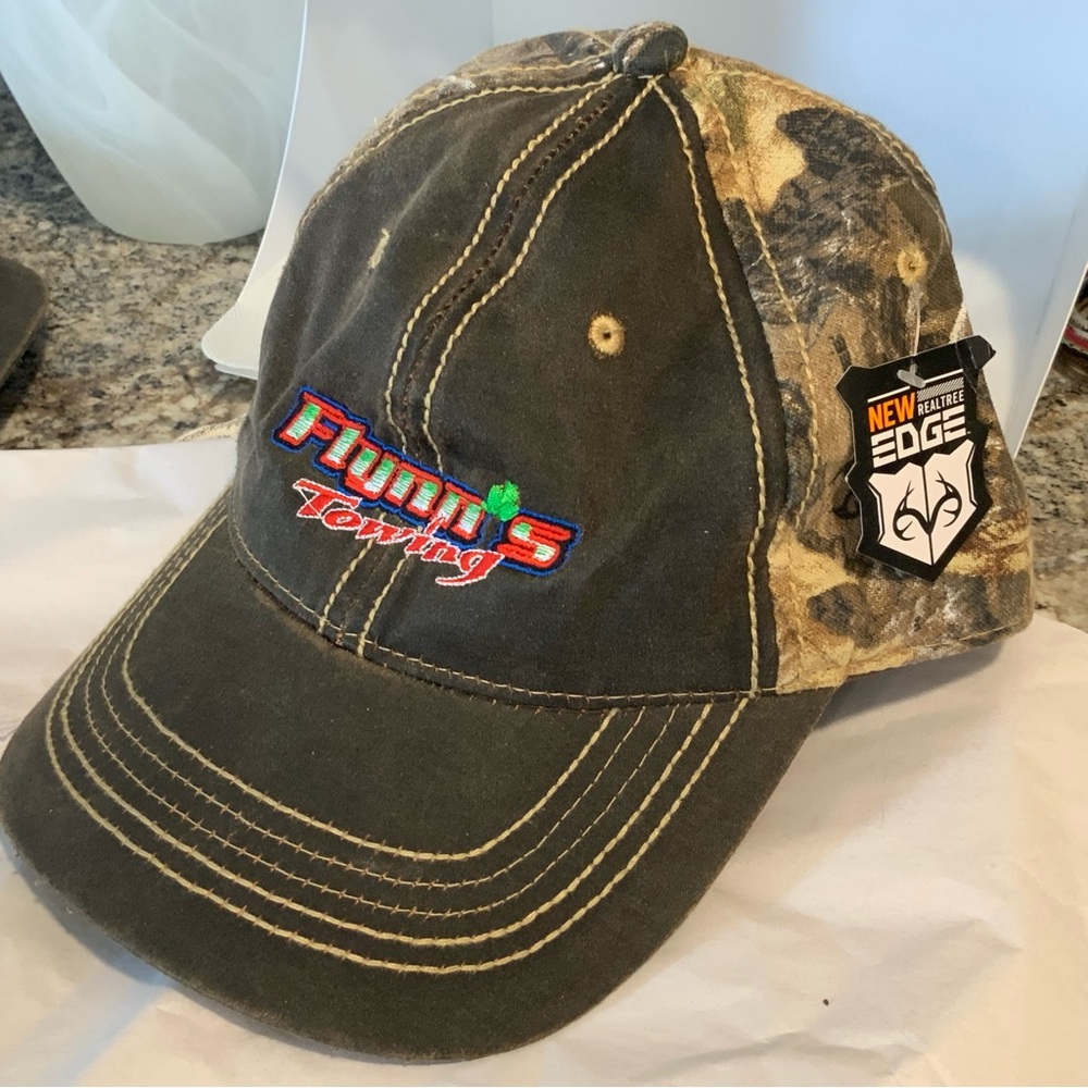 FREE W BUNDLE PURCHASE Rain Tree Camouflage Cap FLYNN’S TOWING NWT